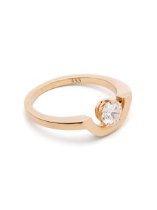 Loyal.e Paris bague en or rose 18ct pave de diamants