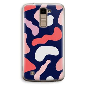 Memphis Shapes Pink: LG K10 (2016) Transparant Hoesje