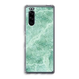 Groen marmer: Sony Xperia 5 Transparant Hoesje