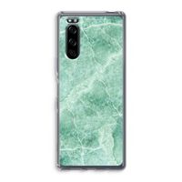 Groen marmer: Sony Xperia 5 Transparant Hoesje