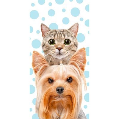 Cat & Dog Strandlaken - 70 x 140 cm - Katoen