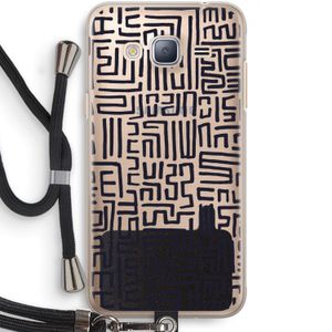 Moroccan Print: Samsung Galaxy J3 (2016) Transparant Hoesje met koord