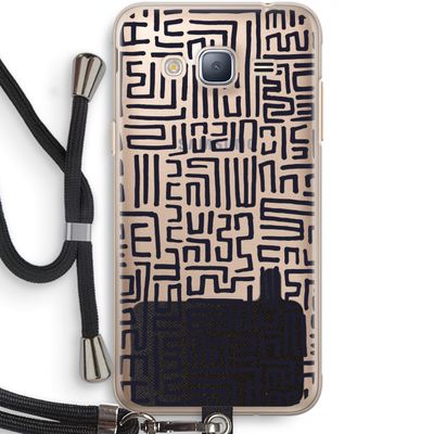 Moroccan Print: Samsung Galaxy J3 (2016) Transparant Hoesje met koord