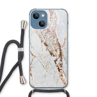 Goud marmer: iPhone 13 Transparant Hoesje met koord