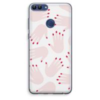 Hands pink: Huawei P Smart (2018) Transparant Hoesje