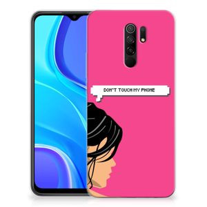 Xiaomi Redmi 9 Silicone-hoesje Woman Don't Touch My Phone