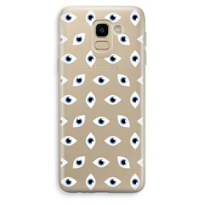 Eyes pattern: Samsung Galaxy J6 (2018) Transparant Hoesje