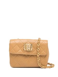 CHANEL Pre-Owned mini sac à bandoulière matelassé à losanges (1985-1993) - Marron