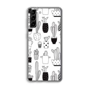 Cactusmotief: Samsung Galaxy S21 Plus Transparant Hoesje