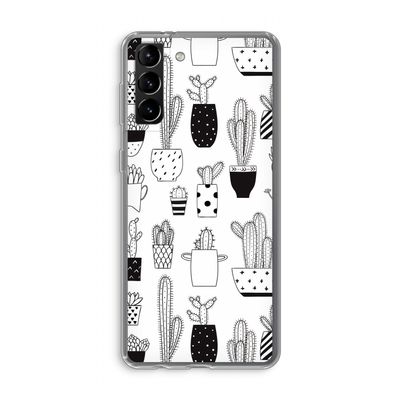 Cactusmotief: Samsung Galaxy S21 Plus Transparant Hoesje