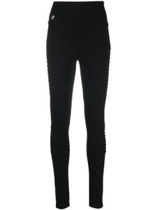 Philipp Plein legging à plaque logo - Noir