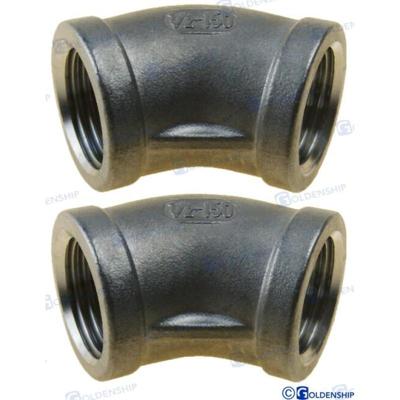 Codo hembra/hembra acero inoxidable GS30561 - CODO 45º H-H INOX 1/2 (2