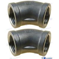 Codo hembra/hembra acero inoxidable GS30561 - CODO 45º H-H INOX 1/2 (2