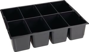 L-BOXX Verdeler voor kleine delen | B404xD317xH97 mm polystyreen | met 8 bakken | zwart | 1 stuk - 1000010129 - 1000010129