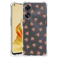 Doorzichtige Silicone Hoesje voor OPPO Reno8 T 4G Poep Emojis - thumbnail