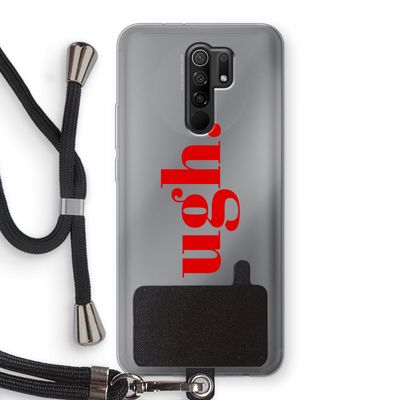 Ugh: Xiaomi Redmi 9 Transparant Hoesje met koord
