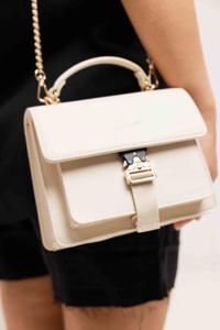 Malelions Chain Handtas Dames Beige - Maat One Size - Kleur: Beige | Soccerfanshop