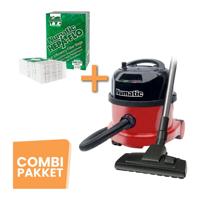 Combideal - Numatic - Stofzuiger PPR240-11 Rood - Stofzuigerzak NVM-1CH Hepa 10 stuks