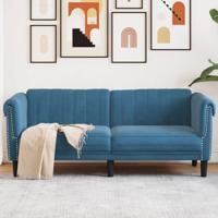 2-zitsbank fluweel blauw