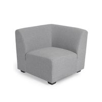 Grijze hoekmodule Legara 84 x 84 cm - thumbnail