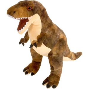 Wild Republic pluche T-rex dinosaurus knuffel - bruin - 25 cm