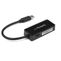 StarTech.com USB 3.0 naar gigabit Ethernet-adapter NIC met USB-poort zwart - thumbnail