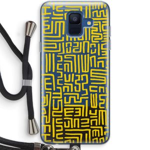 Majorelle Blue Print: Samsung Galaxy A6 (2018) Transparant Hoesje met koord