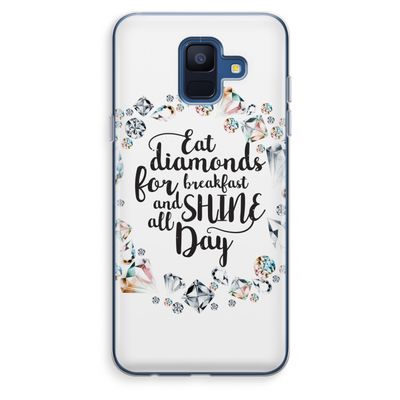 Diamonds: Samsung Galaxy A6 (2018) Transparant Hoesje