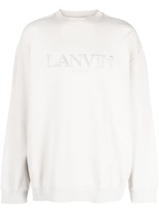 Lanvin sweat en coton à logo brodé - Gris