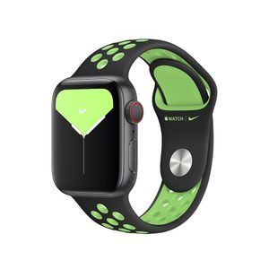 Apple origineel Nike Sport Band Apple Watch 38mm / 40mm / 41mm Black / Lime Blast - MXQW2ZM/A