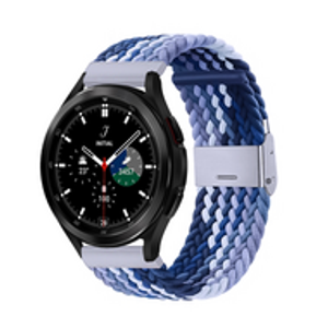 Braided nylon bandje - Blauw gemêleerd - Samsung Galaxy Watch 4 Classic - 42mm / 46mm