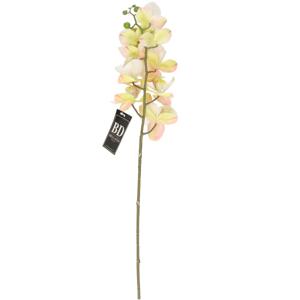 Kunstbloem Orchidee Bora - wit - 77 cm - losse steel - kunst zijdebloem - Phalaenopsis