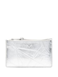 Zadig&Voltaire porte-monnaie métallisé Long Eternal - Argent