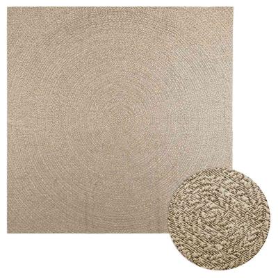 VidaXL Vloerkleed zizur beige binnen en buiten 240x240 cm jute look