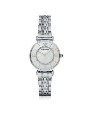 Emporio Armani dames retro mother of pearl horloge AR1908