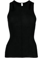 Dion Lee débardeur Merino Pointelle nervuré - Noir