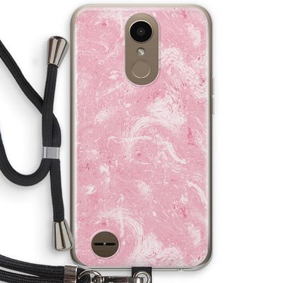 Abstract Painting Pink: LG K10 (2017) Transparant Hoesje met koord