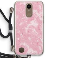 Abstract Painting Pink: LG K10 (2017) Transparant Hoesje met koord