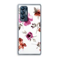 Geschilderde bloemen: Oppo Find X3 Neo Transparant Hoesje