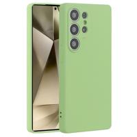 Lunso Samsung Galaxy S25 Ultra hoesje - Flexibel siliconen Backcover - Lichtgroen