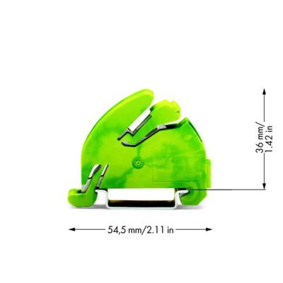 WAGO 812-141 Verzamelraildrager Groen, Geel 25 stuk(s)