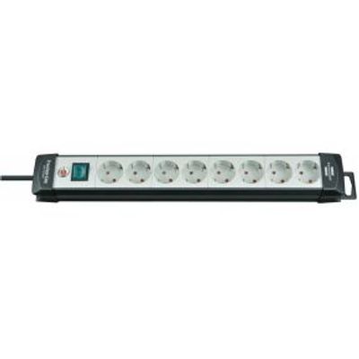 Brennenstuhl 1951580100 8AC outlet(s) 3m Zwart, Grijs power uitbreiding