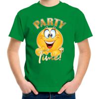 Verkleed T-shirt voor jongens - Party Time - groen - carnaval - feestkleding voor kinderen