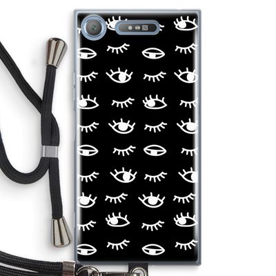 Eye pattern #3: Sony Xperia XZ1 Transparant Hoesje met koord