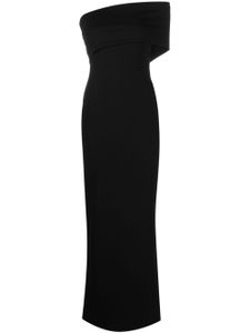 Solace London robe longue Lana à une épaule - Noir