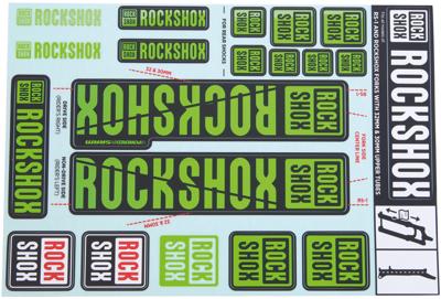 ROCKSHOX Decal set green