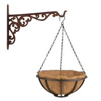 Hanging basket 30 cm met muurhaak - metaal - complete hangmand set