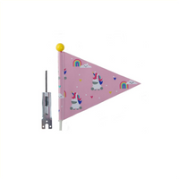 PexKids Beveiligingsvlag unicorn pink met eenhoornprint