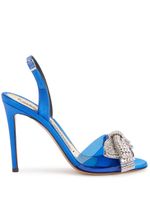 Alexandre Vauthier sandales à nœud orné de cristaux 105 mm - Bleu