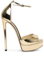 Jimmy Choo sandales Liquid Metal 150 mm en cuir - Or